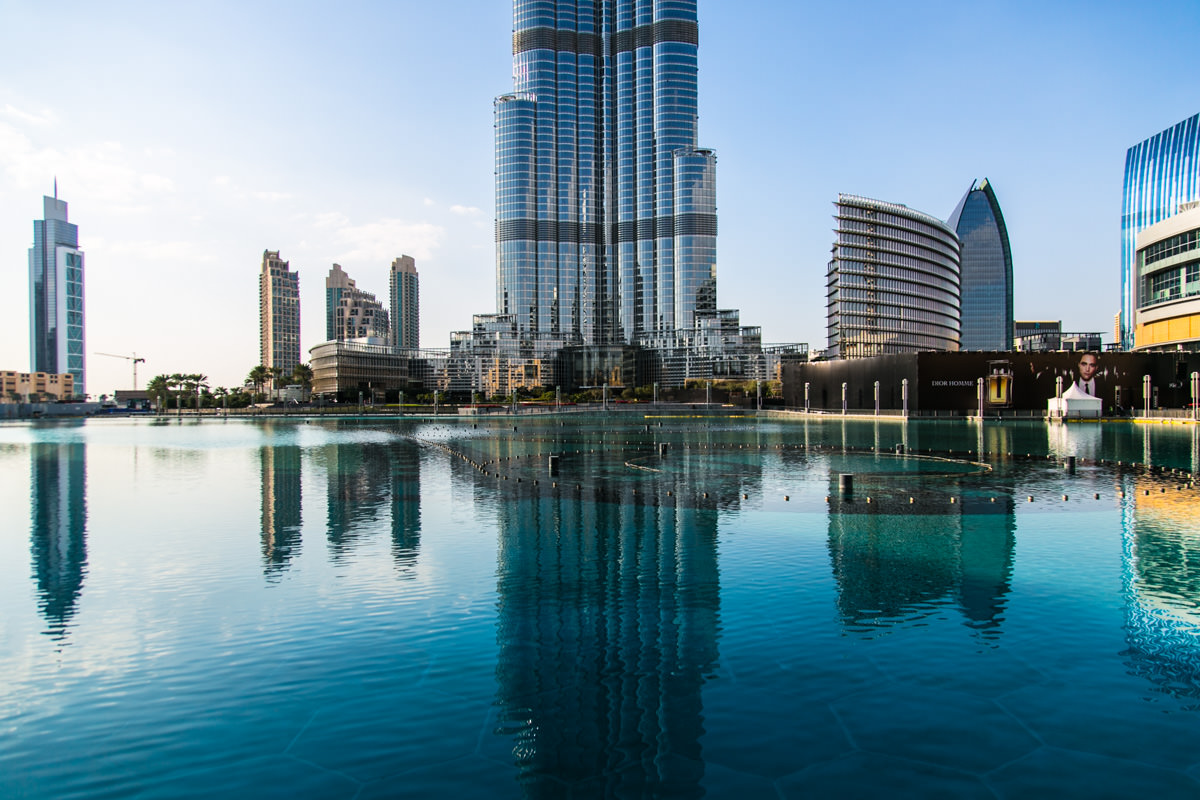 Burj Khalifa reflected