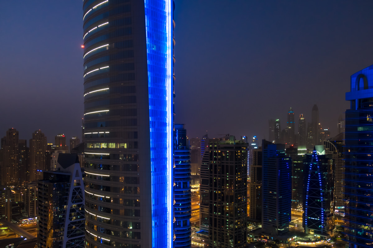 Al Mas Tower at night