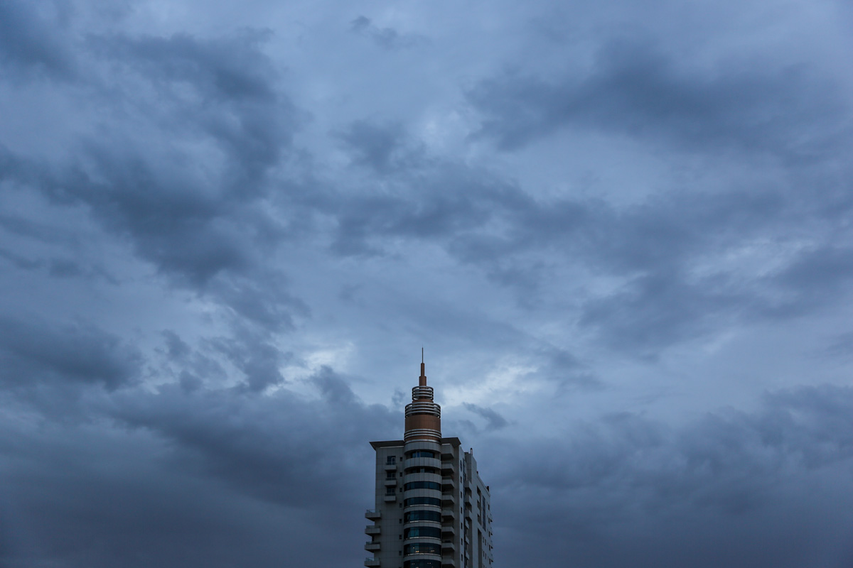 Dark clouds over Dubai