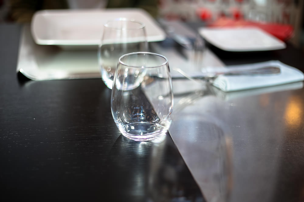 Glass on a table