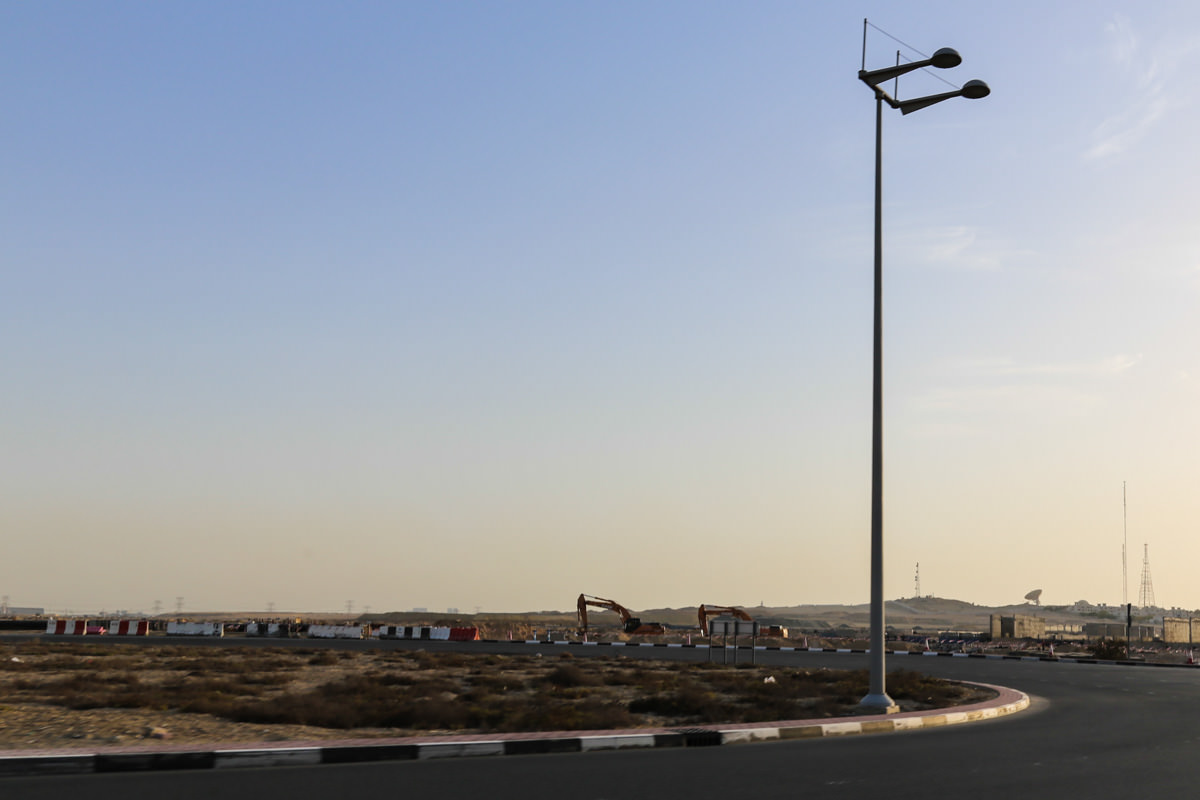 Lamp at a roundabout