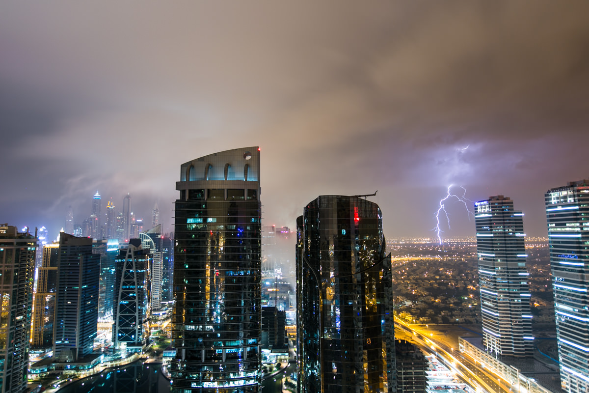 Lightning in Dubai