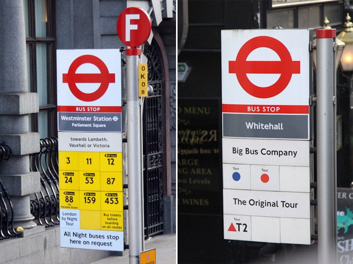 London Bus stops
