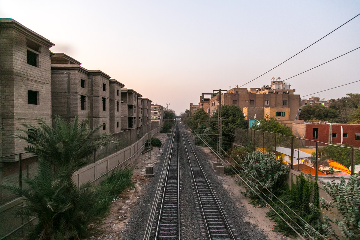 Metro tracks in Cairo
